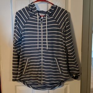 Striped Zip-up hoodie